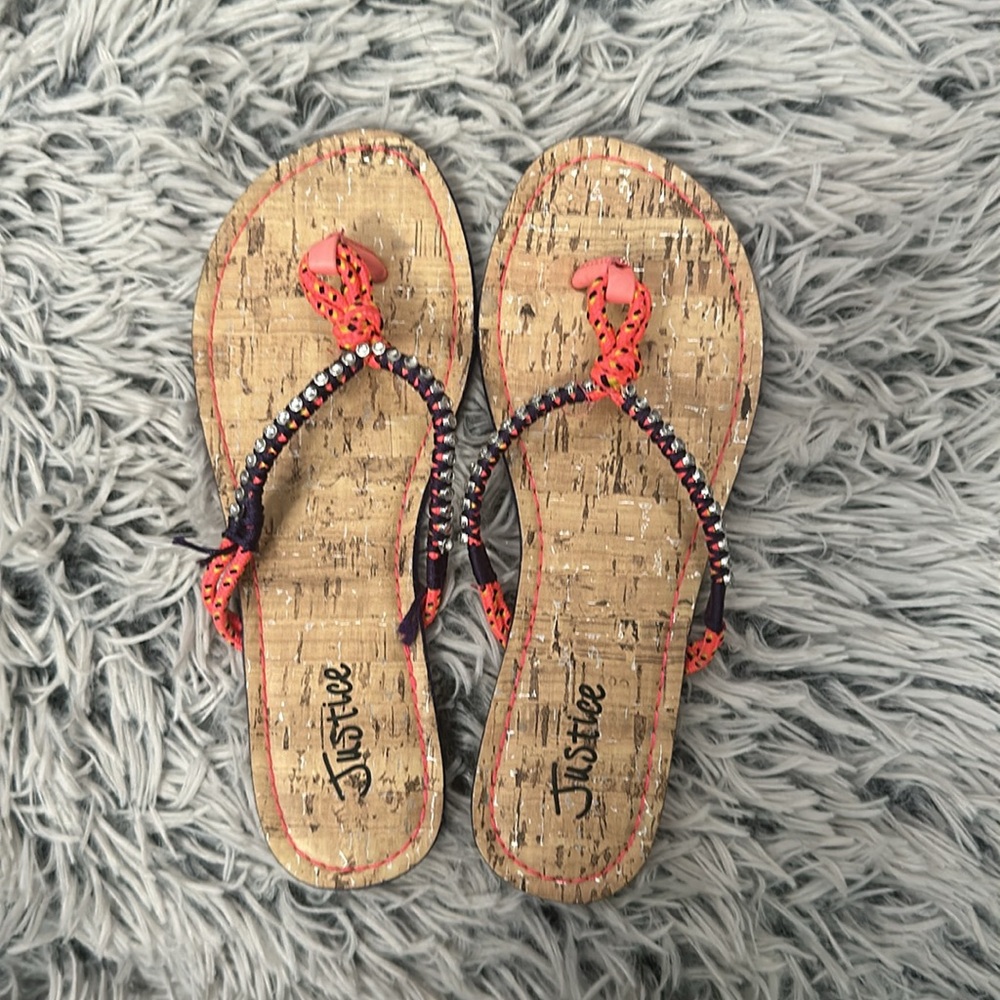 5/$15 Justice Cork Sandals